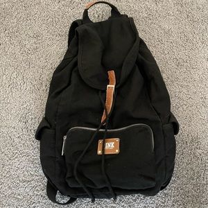 PINK by Victoria’s Secret black draw string backpack